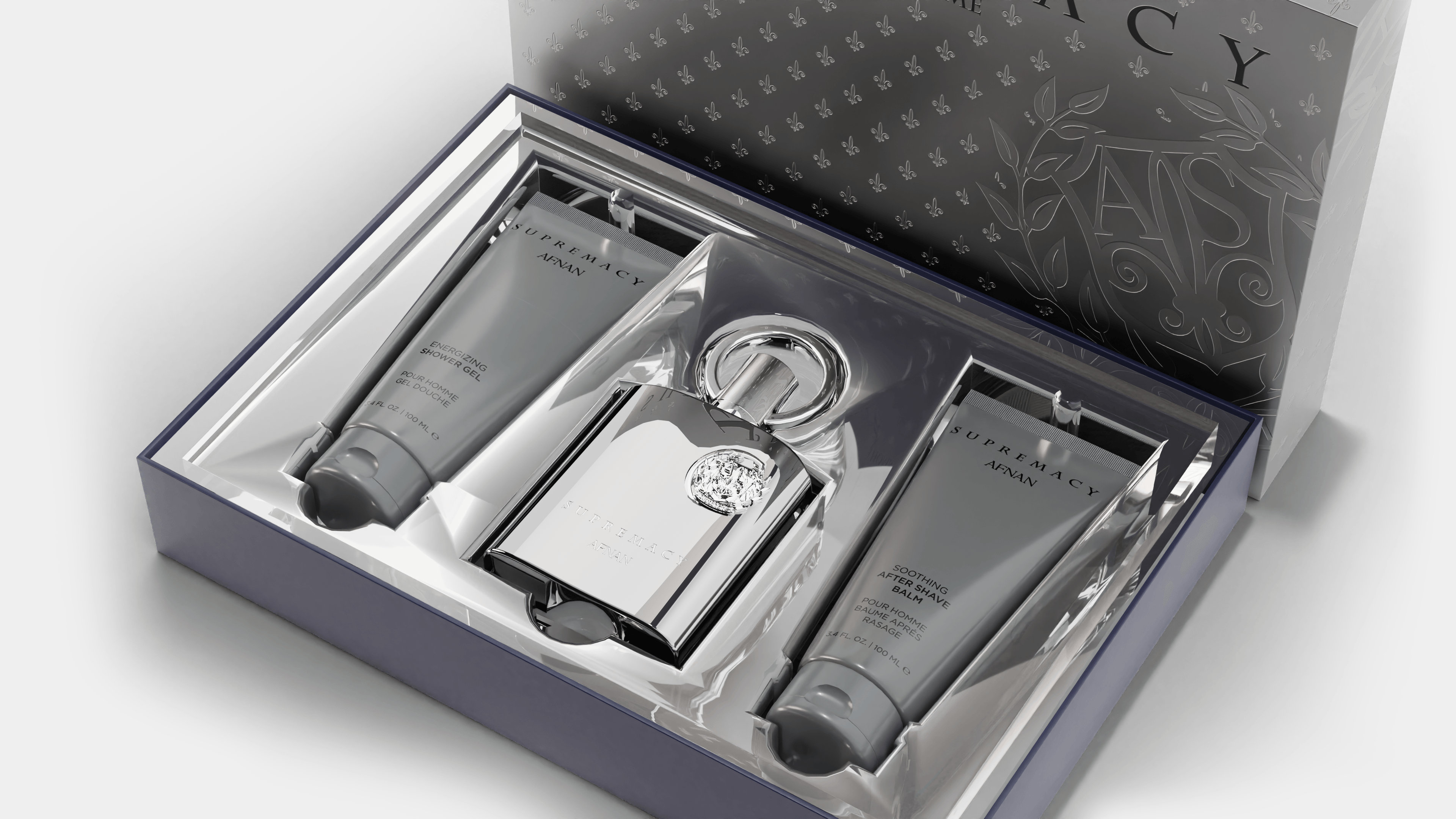 Gift Set Supremacy Silver - Afnan Perfumes - Pakistan